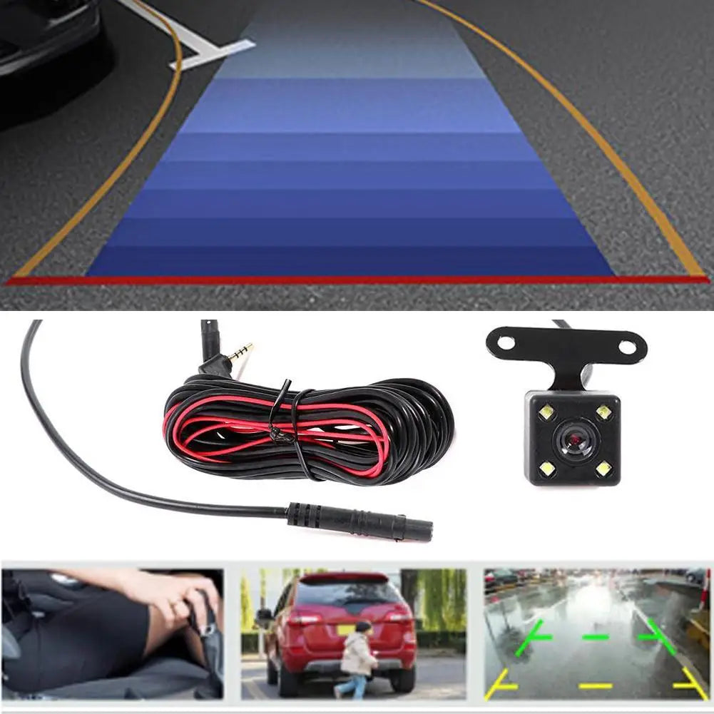 4 Pin HD Car Rear View Camera 170 Degree Wide Angle Waterproof 4 LED Night Vision Car Parking Reversing Camera Monitor Accessory